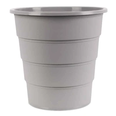 Abbildung von Office Products 19054621 10 Abfallkorb Papierkorb 16 Liter Kunststoff Mülleimer Design Abfallbehälter rund Für Büro Küche; 1 Stück Farbe: Grau Elegant und Praktisch Stabil Maße: 30,8 x 31 30 cm
