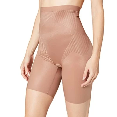 Abbildung von Spanx Thinstincts 2.0 Highwaisted Midthigh Short Shapewear, Damen, Größe: 38 40, Café au lait