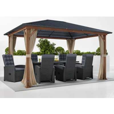 Abbildung von KONIFERA Pavillon &quot;Samos&quot;, BxT: 300x400 cm, Stahlgestell, ohne Seitenteile