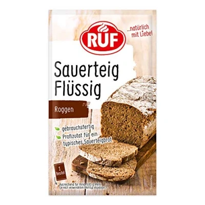 Abbildung von RUF Roggensauerteig flüssig, Sauerteigextrakt für Brot &amp; Brötchen, Sauerteigbrot Backzubehör Roggenbrot und Vollkornbrot, 1x70g