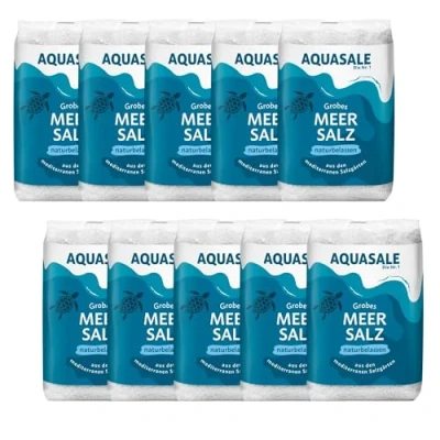 Abbildung von Aquasale Meersalz grobkörnig, 10er Pack (10 x 1 kg)