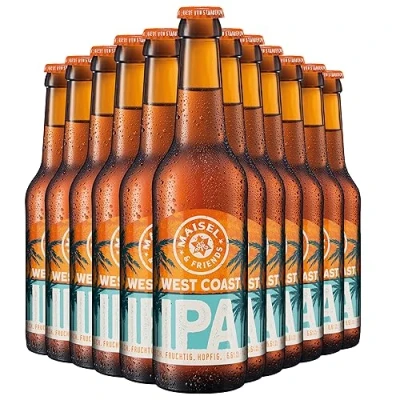 Abbildung von Maisel &amp; Friends West Coast IPA India Pale Ale Craftbeer Craft Bier nach Reinheitsgebot in Bayern 12 x 0,33l