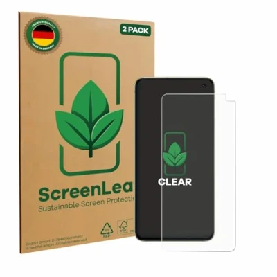 Abbildung von ScreenLeaf (2 Stück Schutzfolie für Samsung Galaxy S10e [nachhaltiger Displayschutz, Folie, transparent, kratzfest]