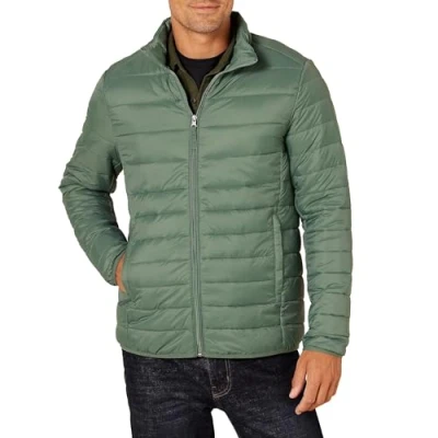 Abbildung von Amazon Essentials Herren Verstaubare, Leichte, Wasserabweisende Pufferjacke (Erhältlich In Big &amp; Tall), Fichtengrün, XXL