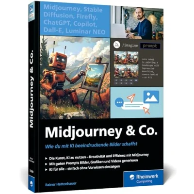 Abbildung von Midjourney u. Co.: Das neue Workbook zur Erstellung von KI Bildern mit Midjourney. Inklusive Grundlagen, Praxisbeispielen und professionellen Prompts