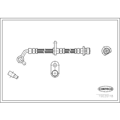 Abbildung von CORTECO 19035118 Bremsschläuche links 440 HONDA: FR V