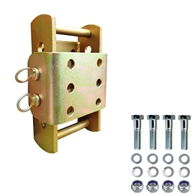Abbildung von XIMPLIO Universelle Höhenverstellbare Anhängerkupplung Anpassung Kugelhöhe mit Wechselsystem AHK Bock (für 2 Loch 90 mm AHK, Verzinkt, 3 x 45 mm)