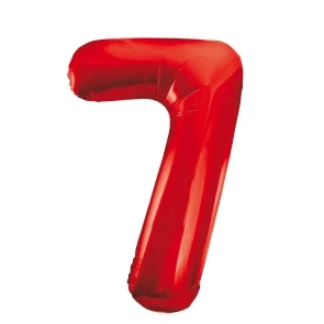 Abbildung von Figurenballon 7 rot 86 cm