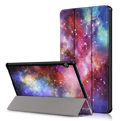 Abbildung von Acelive für Huawei T5 10 Hülle, PU Leder Flip Schutzhülle Cover Case Tasche mit Ständerfunktion MediaPad 10.1 Zoll 2018