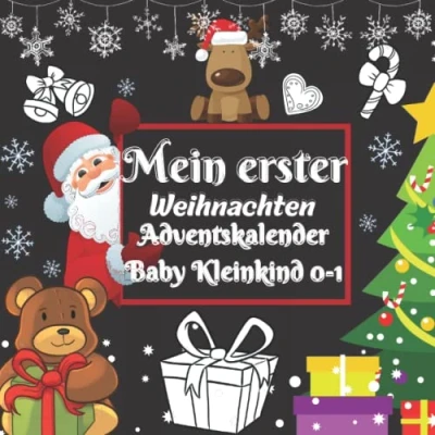 Abbildung von Mein erster Adventskalender Kontrastbuch für Babys 0 1 Jahr: Baby Adventcalender Schwarz Weiß Babybuch mit hohem Kontrast Neugeborene 12