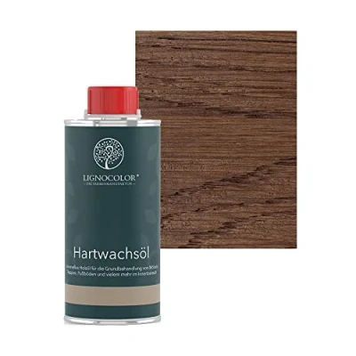 Abbildung von Lignocolor Hartwachsöl Holzöl für den Innenbereich (250 ml, Dunkelbraun)