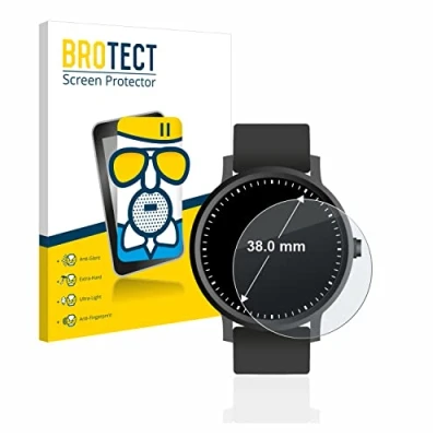 Abbildung von BROTECT Entspiegelungs Schutzglas für Armbanduhren (Kreisrund, ø: 38 mm) Schutz Folie Panzerfolie Glas Matt [Extrem Kratzfest 9H, Anti Reflex]