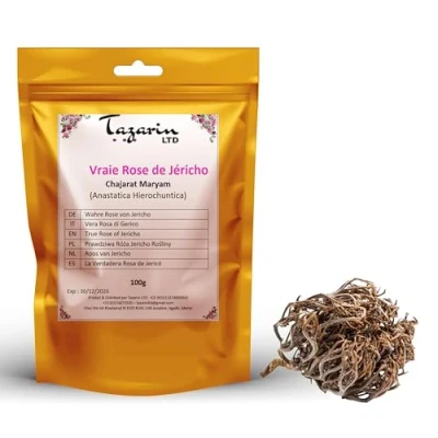 Abbildung von 100g Rose von Jericho Chajarat Mariam Pflanze, die Fruchtbarkeit Fördert Ungefähr 10 Stück Anastatica Hierochuntica 100% Natürlich, Rein und Ohne Zusatzstoffe Premium Qualität