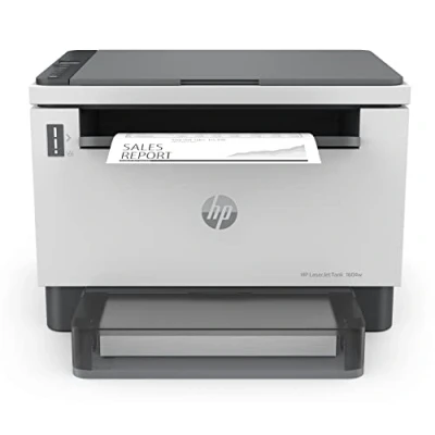 Abbildung von HP Laserjet Tank MFP 1604w Multifunktions Laserdrucker (Drucker, Scanner, Kopierer) mit Dual Band Wi Fi, BTLE, inklusive Original Toner für bis zu 5000 Seiten, 22 Seiten/Min, 600x600 dpi, weiß
