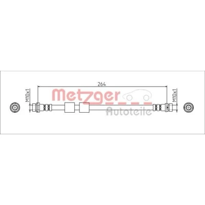 Abbildung von METZGER 4111544 Bremsschläuche Hinterachse links, rechts 264