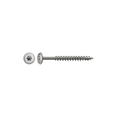 Abbildung von SPAX Holzbauschraube aus Edelstahl rostfrei A2, 6,0 x 80 mm, 100 Stück, T STAR plus, Tellerkopf, Teilgewinde, 4CUT, 0257000600805