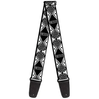 Abbildung von Buckle Down GS W32095 Gitarrengurt Tribal1, Schwarz/Weiß