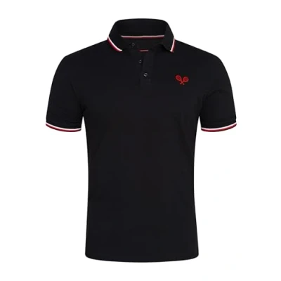 Abbildung von behype. Herren Kurzarm Poloshirt Freizeit Polo T Shirt Männer Tennis Hemd Regular Fit in Piqué Qualität RR_MP 345 Schwarz S