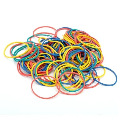 Abbildung von Gummibänder,100 Stücke Bunte Gummibänder Gummiringe,Gummiband Haushaltsgummi Gummibänder,Essentials,Elastische,für Haushalt, Arbeit,Schule,Büro