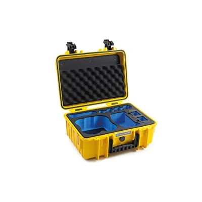 Abbildung von B&amp;W Transportkoffer Outdoor für Drohne DJI Avata, Pro View Combo, Explorer Combo und Fly More Set Typ 4000 gelb wasserdicht nach IP67 Zertifizierung, staubdicht, bruchsicher unverwüstlich