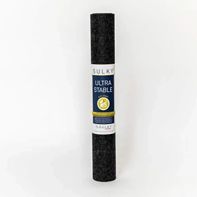 Abbildung von Sulky Ultra Stable permanent klebendes Vlies zum Aufbügeln und Abschneiden (schwarz, 50 x 500 cm)