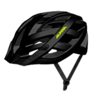 Abbildung von ALPINA PANOMA Reflektierender &amp; Optimal Belüfteter Fahrradhelm Mit Fliegennetz Nachrüstbarem LED Für Erwachsene, Black neon matt, S (52 57 cm)