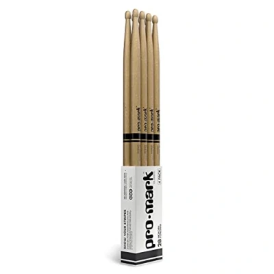 Abbildung von ProMark Drumsticks Schlagzeug Sticks Schlagzeugsticks Klassischer Vorwärts 2B Drum Ovale Holzspitze Hickoryholz 4 Paars