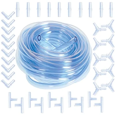 Abbildung von RUNCCI YUN Aquarium Schlauchverbinder 40 in 1 Set Schlauch Verbinder 4mm, I L T Y Förmige Luftschlauch Adapter 4mm / 6mm 2 Wege 3 + 5m 4/6mm Transparent