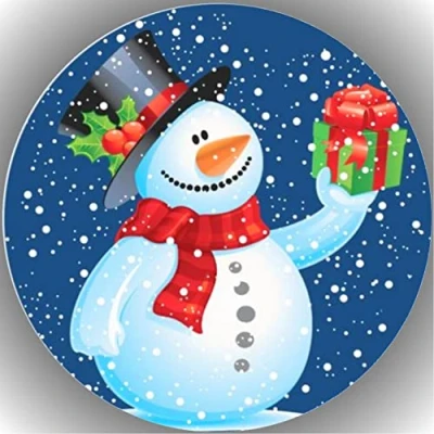 Abbildung von Fondant Tortenaufleger Tortenbild Geburtstag Weihnachten/ Xmas/ Christmas K25.
