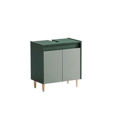 Abbildung von Schildmeyer Waschbeckenunterschrank Lovis, Breite 56 cm Metallbeschläge, Möbelfüße aus Massivholz