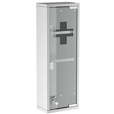 Abbildung von Kleankin Medizinschrank (Set, 1 St., Erste Hilfe Schrank) Silber 20 x 12 58 cm