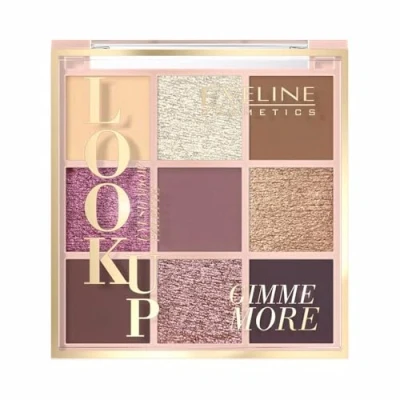 Abbildung von Eveline Cosmetics Look up Lidschattenpalette 9 vegane Farbtöne, perfekte Mischung aus matten und schimmernden Farben für Tages Nacht Make