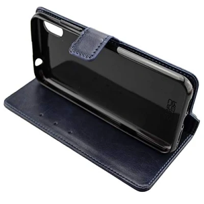 Abbildung von caseroxx Handy Hülle Tasche kompatibel mit Gigaset GS110 Bookstyle Case Wallet in blau