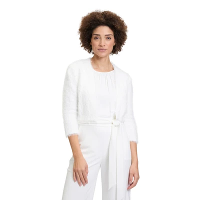 Abbildung von Vera Mont Bolero MIT Struktur Blazer, Damen, Größe: Medium, Rohweiß