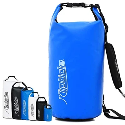 Abbildung von riptide Dry Bag wasserdichter Packsack mit Umhängegurt blau 20l