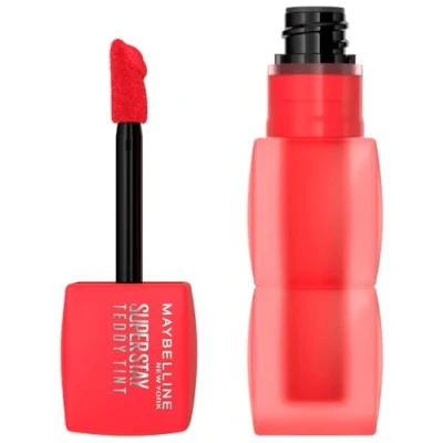 Abbildung von Maybelline New York Teddy Tint Lippenstift, Für zarte, soft matte Lippen, Extra langanhaltende Farbe, Weichgezeichnetes Finish, Komfortabel und ohne abzufärben, Farbe: 35 July Forever, Superstay