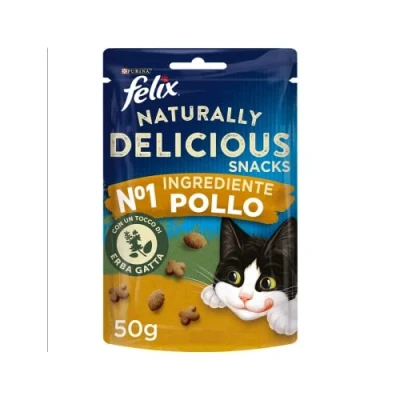 Abbildung von Felix Delicious Snack für Katzen, Hühner, 50 g