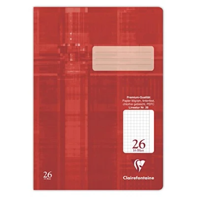 Abbildung von 25 x Clairefontaine Schulheft A4 Lineatur 26 16 Blatt