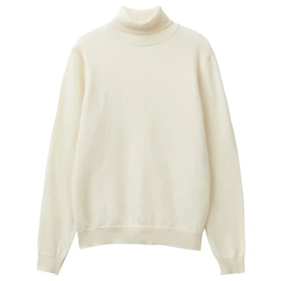 Abbildung von United Colors of Benetton Merino Turtleneck Strickpullover Strickpullover, Damen, Größe: 32, White