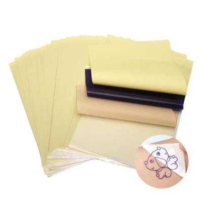 Abbildung von ATOMUS 50 Blätter Tattoo Transferpapier Carbon Thermal Tracing Schablone Papier Transfer Kopierpapier A4 Größe für Drucker Maschine (50 Blätter)…
