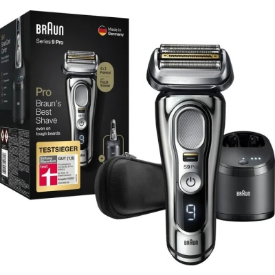 Abbildung von Braun Bartschneider Series 9 Pro 9466cc, mit Reinigungs und Ladestation, Wasserdicht, Wet &amp; Dry, 4+1 Scherkopf