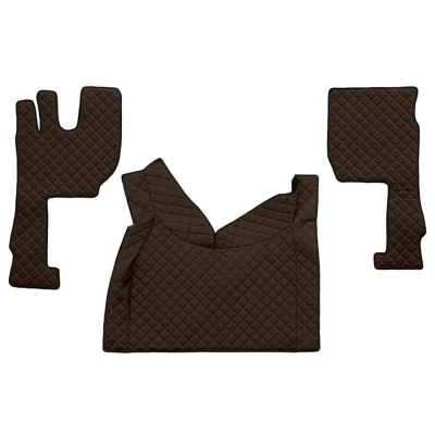 Abbildung von F CORE FL08 BROWN Fußmattensatz Eco Leder vorne 3 braun