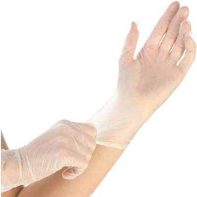 Abbildung von HYGOSTAR Vinylhandschuhe Ideal, puderfrei, transparent, 1 Packung = 100 Stück, Größe: XL