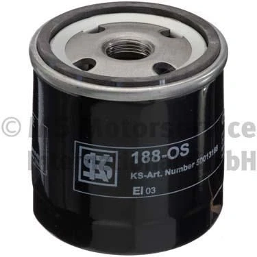 Abbildung von KOLBENSCHMIDT 50013188 Ölfilter 3/4 16 UNF mit einem Rücklaufsperrventil Anschraubfilter VOLKSWAGEN: Golf 4 Schrägheck, Polo III Schrägheck