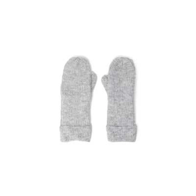 Abbildung von VERO MODA Damen VMLUCA Rib Mittens GA NOOS Handschuhe, Light Grey Melange, ONE Size