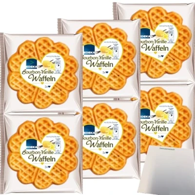 Abbildung von Bourbon Vanille Waffeln mit 8,5% Butter verfeinert 18 Stück (6x100g Packung)
