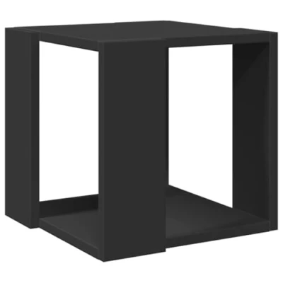 Abbildung von vidaXL Couchtisch, Beistelltisch mit Stauraum, Kaffeetisch Sofatisch für Wohnzimmer, Teetisch Tisch Wohnzimmertisch, Schwarz Holzwerkstoff