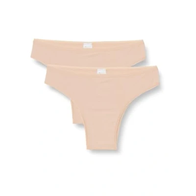 Abbildung von Dagi Women&#039;s Nude 2 Pack Low Waist Brazillian Panty, Nude,S
