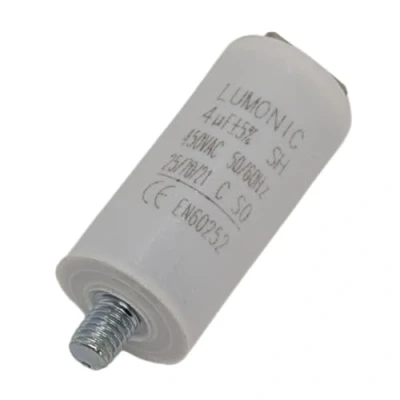 Abbildung von Lumonic Anlaufkondensator mit Stecker 6,3x0,8mm I 4µF 450V 26x55mm 4uF Motorkondensator Kunststoffgehäuse Betriebskondensator für Pumpen