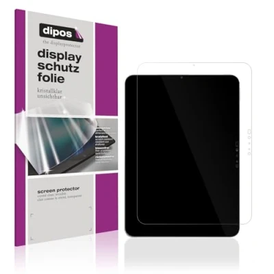 Abbildung von dipos I 2X Schutzfolie klar kompatibel mit Apple iPad Pro 11 Zoll M4 2024 Folie Displayschutzfolie (A2837 + A3006)